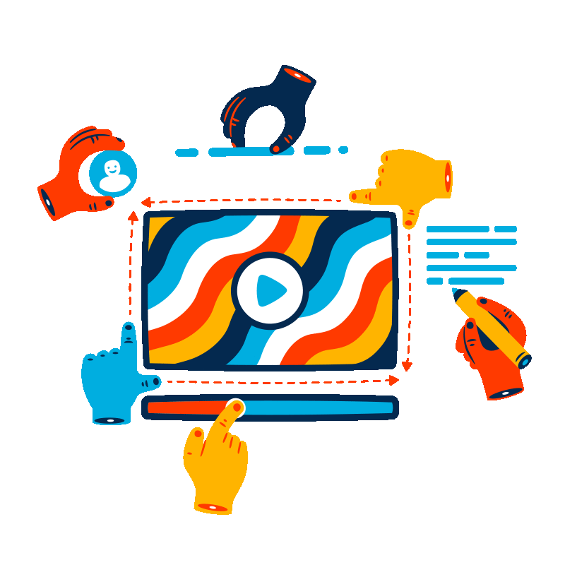Animated illustration of software development